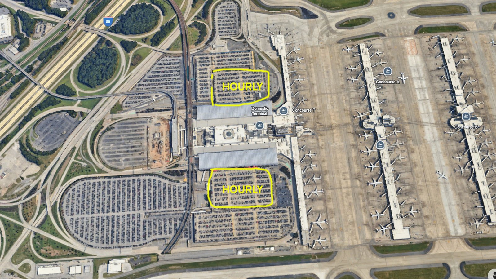 Hourly Parking at Atlanta airport